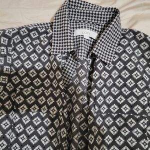 LOFT Women's Geometric Shirt Dress